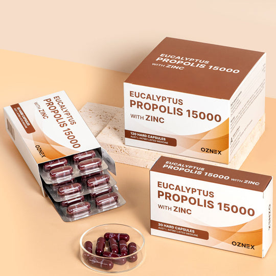 OZNEX EUCALYPTUS PROPOLIS 15000 WITH ZINC 120 CAPSULES