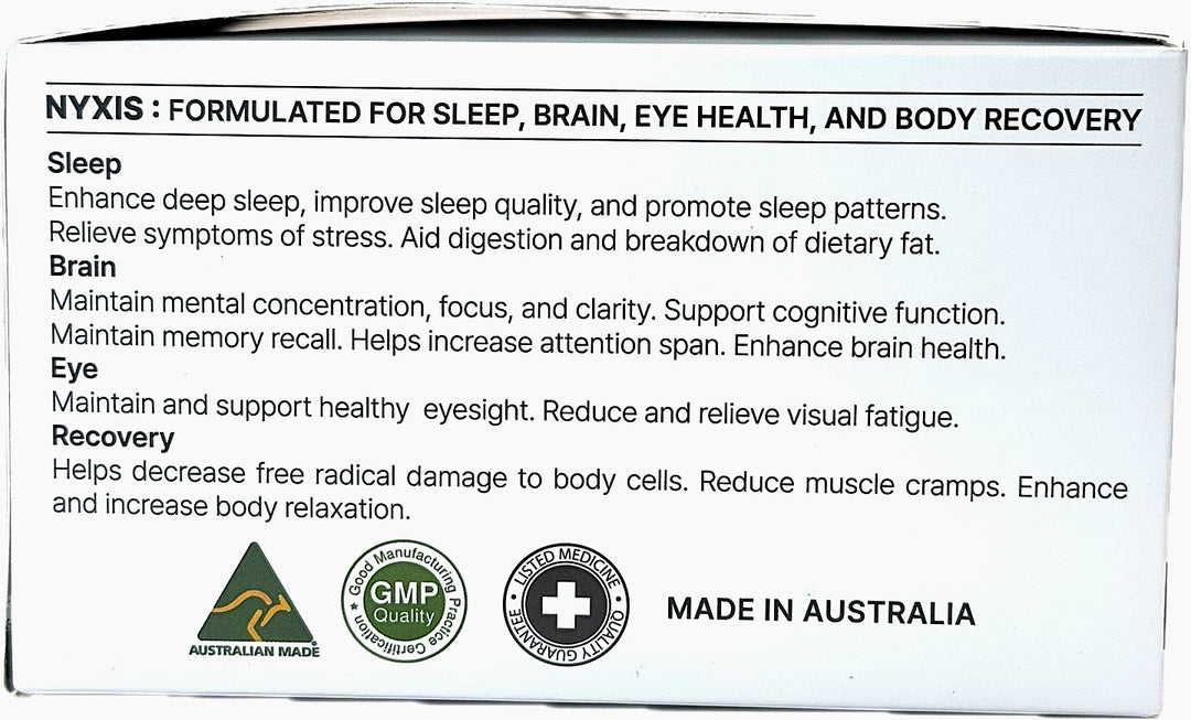 NYXIS – Sleep, Brain, Eye Health Solution 120 Vegan Capsules