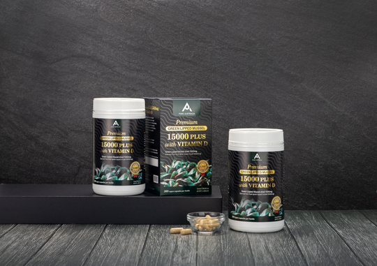 Pure Australia Premium Green Lipped Mussel 15000 Plus with Vitamin D 360 Capsules