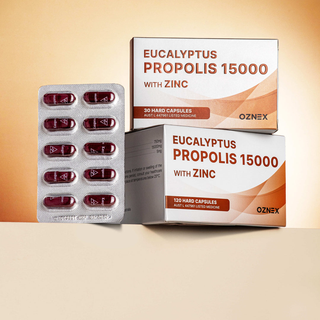 OZNEX EUCALYPTUS PROPOLIS 15000 WITH ZINC 120 CAPSULES