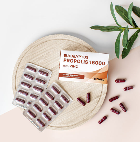 OZNEX EUCALYPTUS PROPOLIS 15000 WITH ZINC 120 CAPSULES